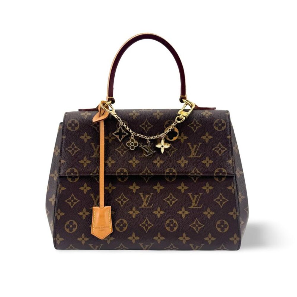 Louis Vuitton Cluny Top Handle Monogram Canvas Brown Canvas Handbag